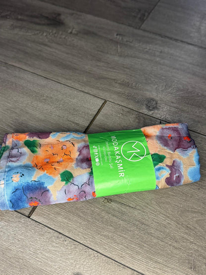 Earth-toned abstract Print Hijab from Turkey