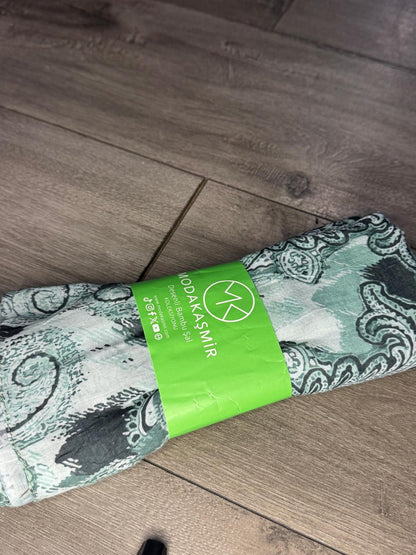 Earth-toned abstract Print Hijab from Turkey