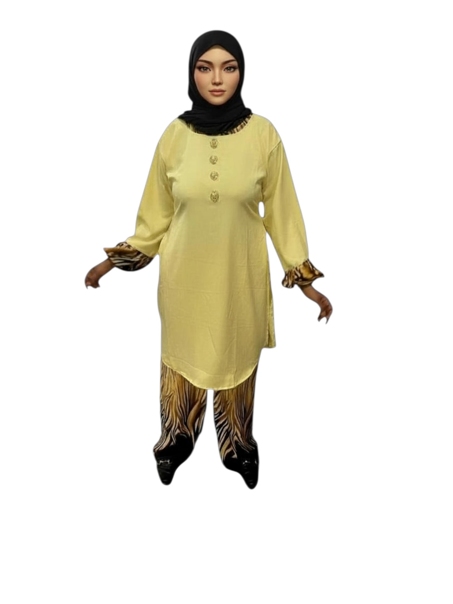 Zahra Luxe Two-Piece Set – Butter Yellow