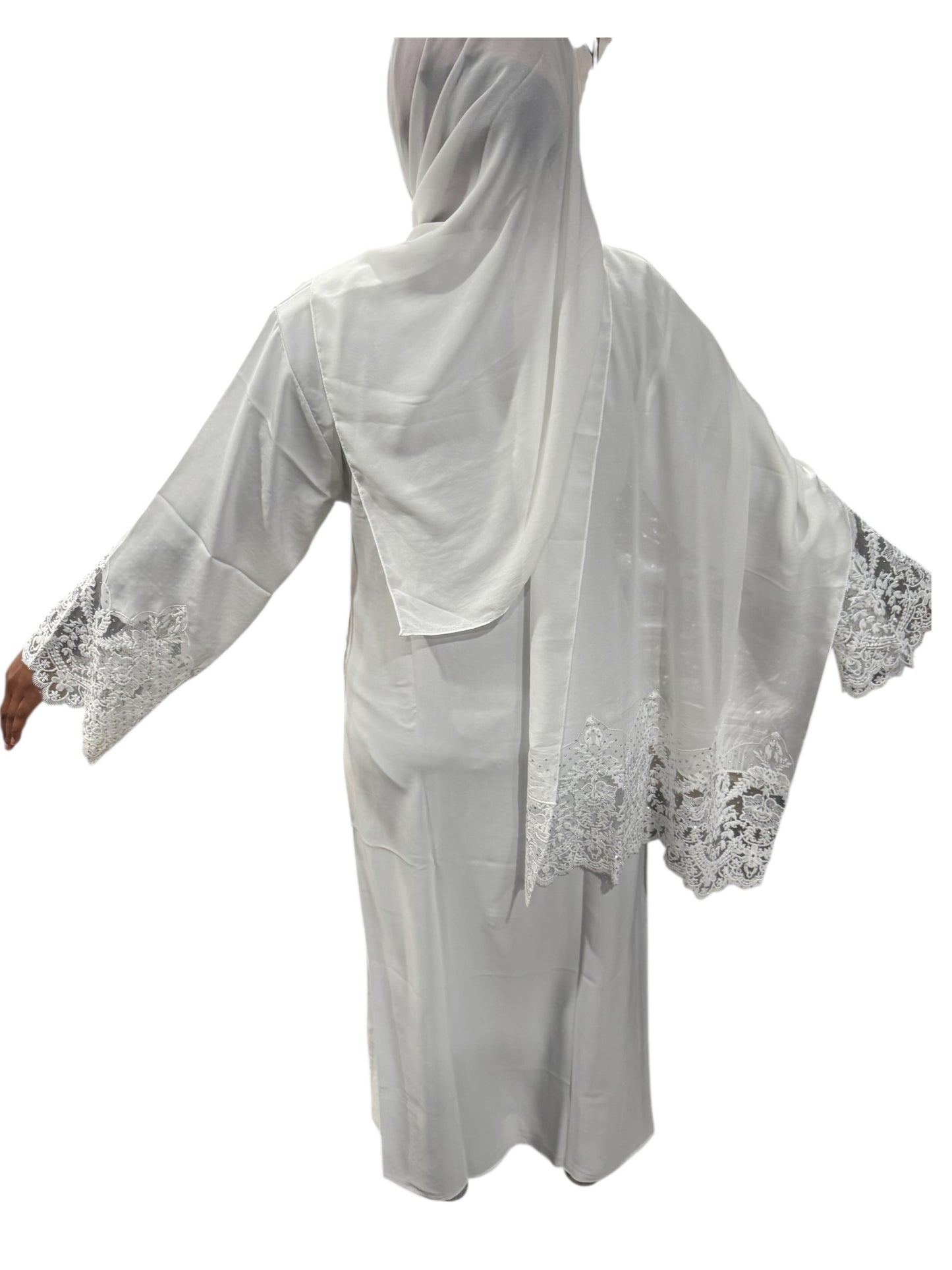 Aisha Lace Sleeve Abaya
