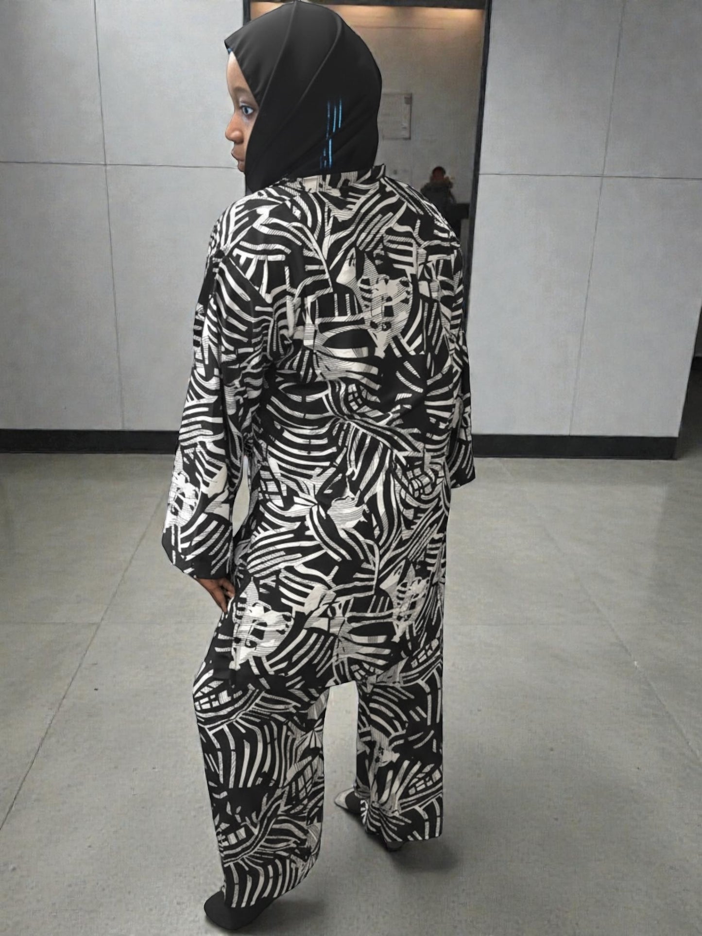 Noir Palm Luxe Co-Ord Set