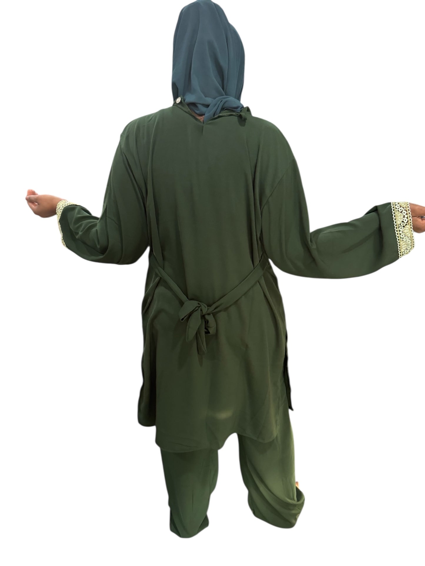 Emerald Grace Two-Piece Tunic Set