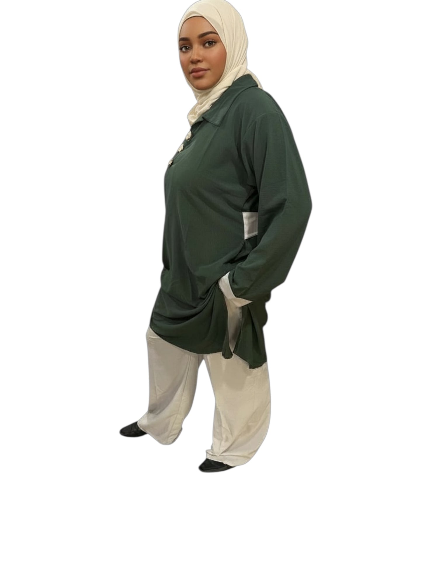 Amina Two-Piece Set – Forest Green