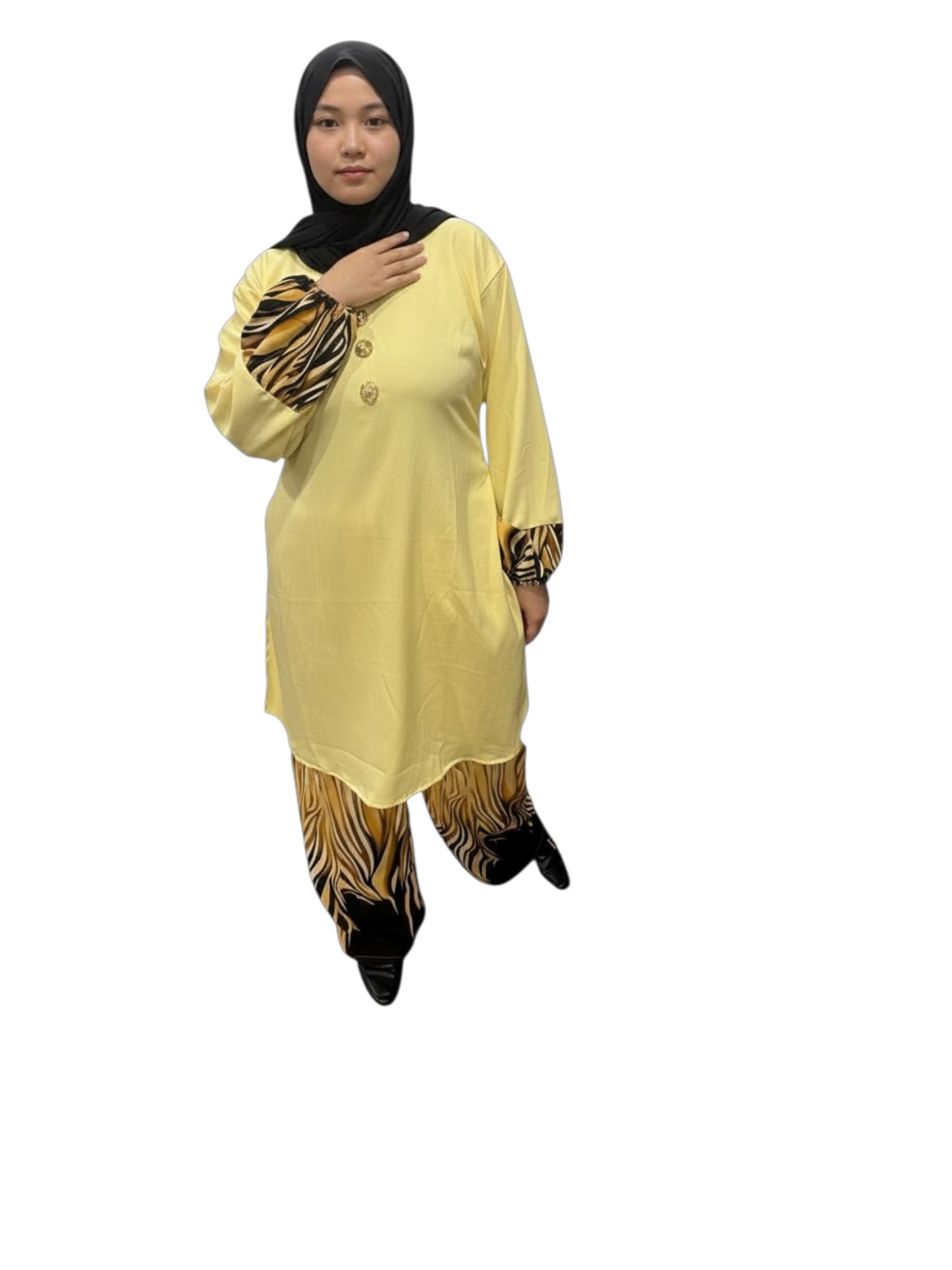 Zahra Luxe Two-Piece Set – Butter Yellow