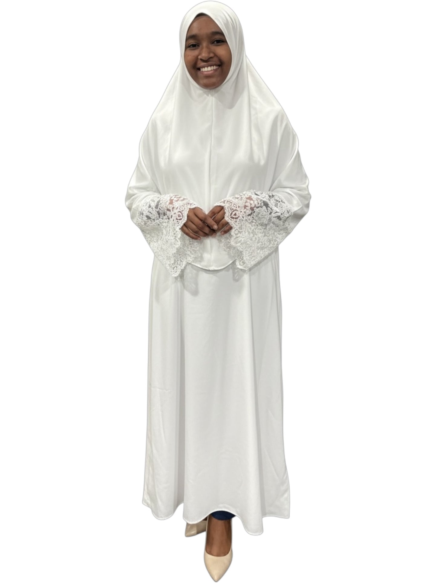 Aisha Lace Sleeve Abaya