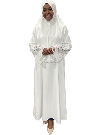 Aisha Lace Sleeve Abaya