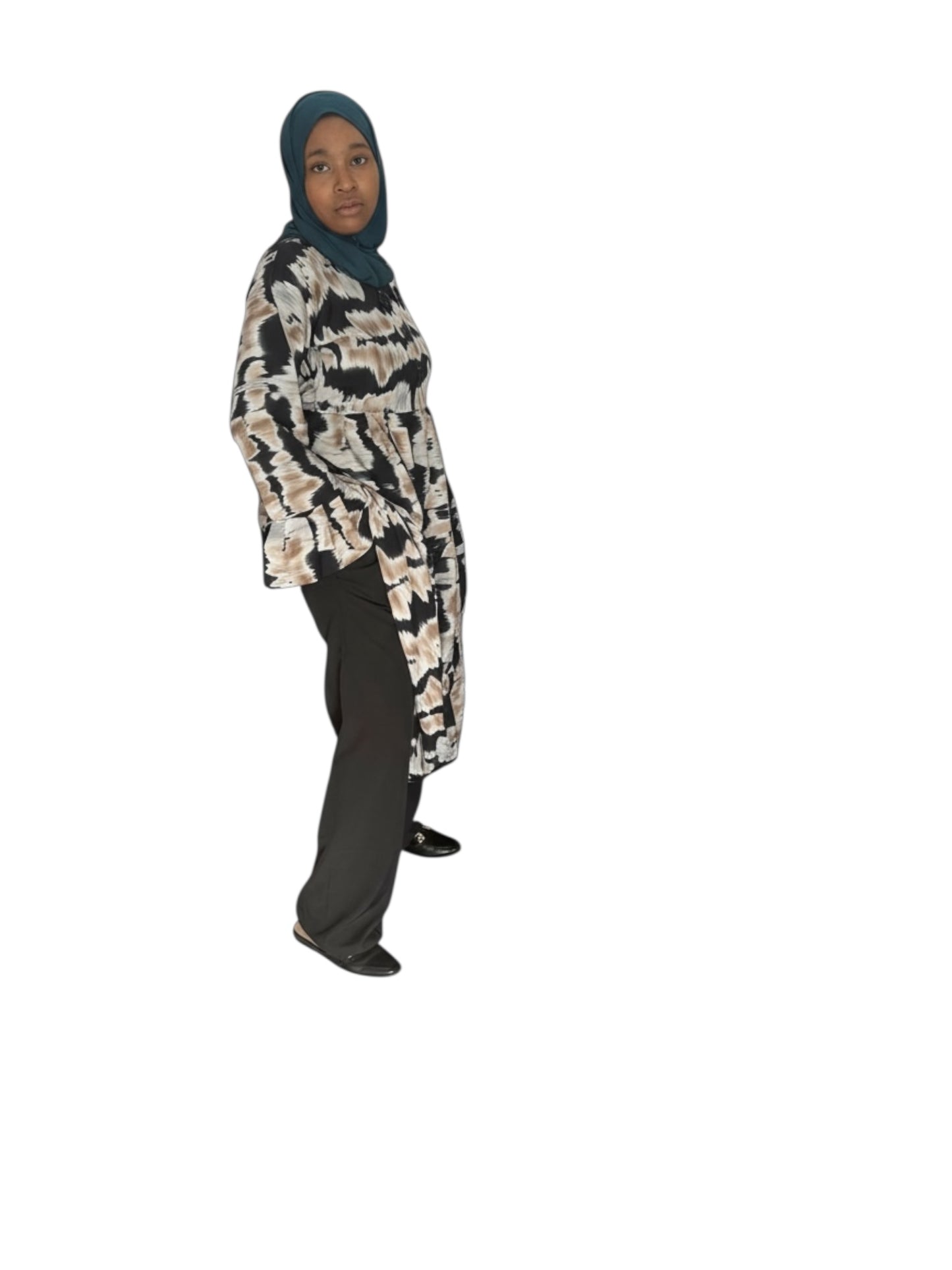 Noir Harmony Printed Tunic Set