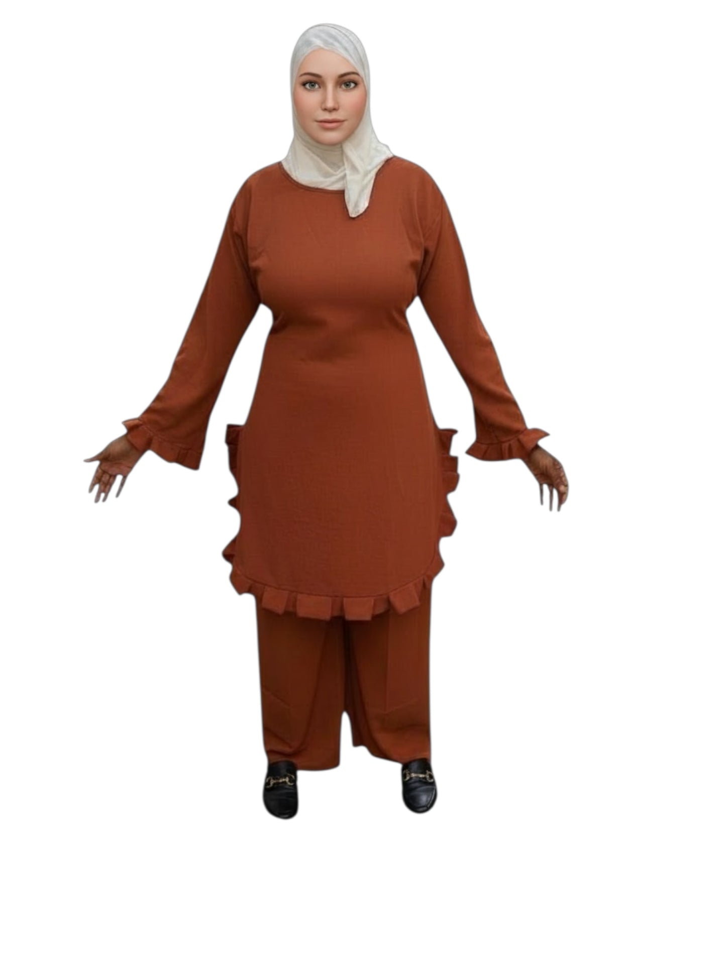 Saffron Noir Printed Tunic Set (Copy)