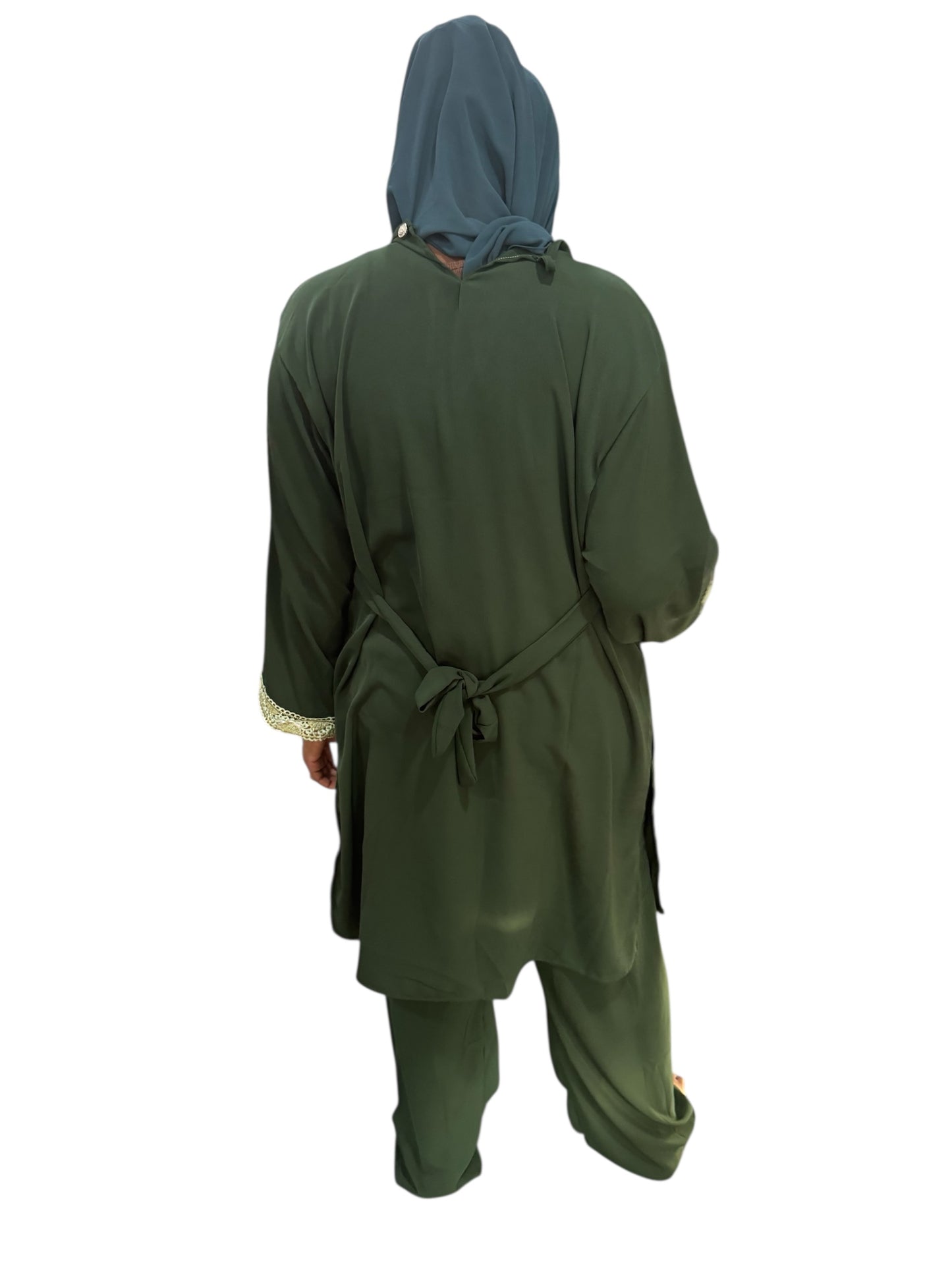 Emerald Grace Two-Piece Tunic Set