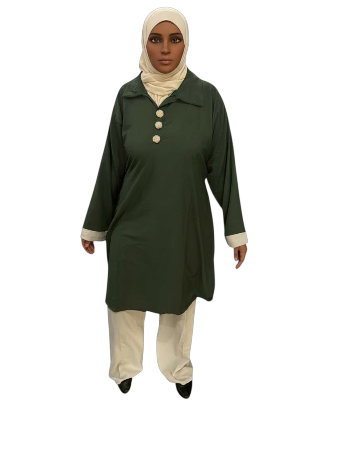 Amina Two-Piece Set – Forest Green