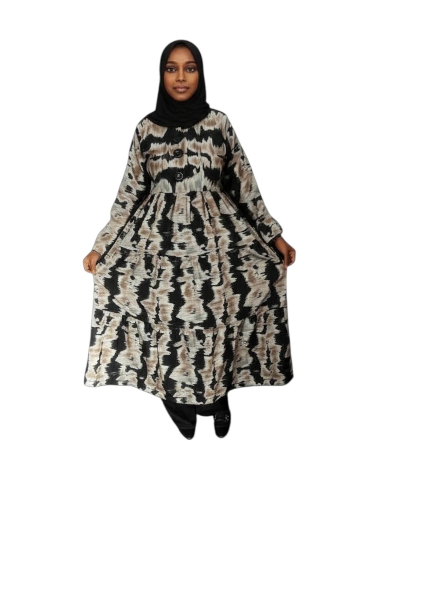 Noir Harmony Printed Tunic Set