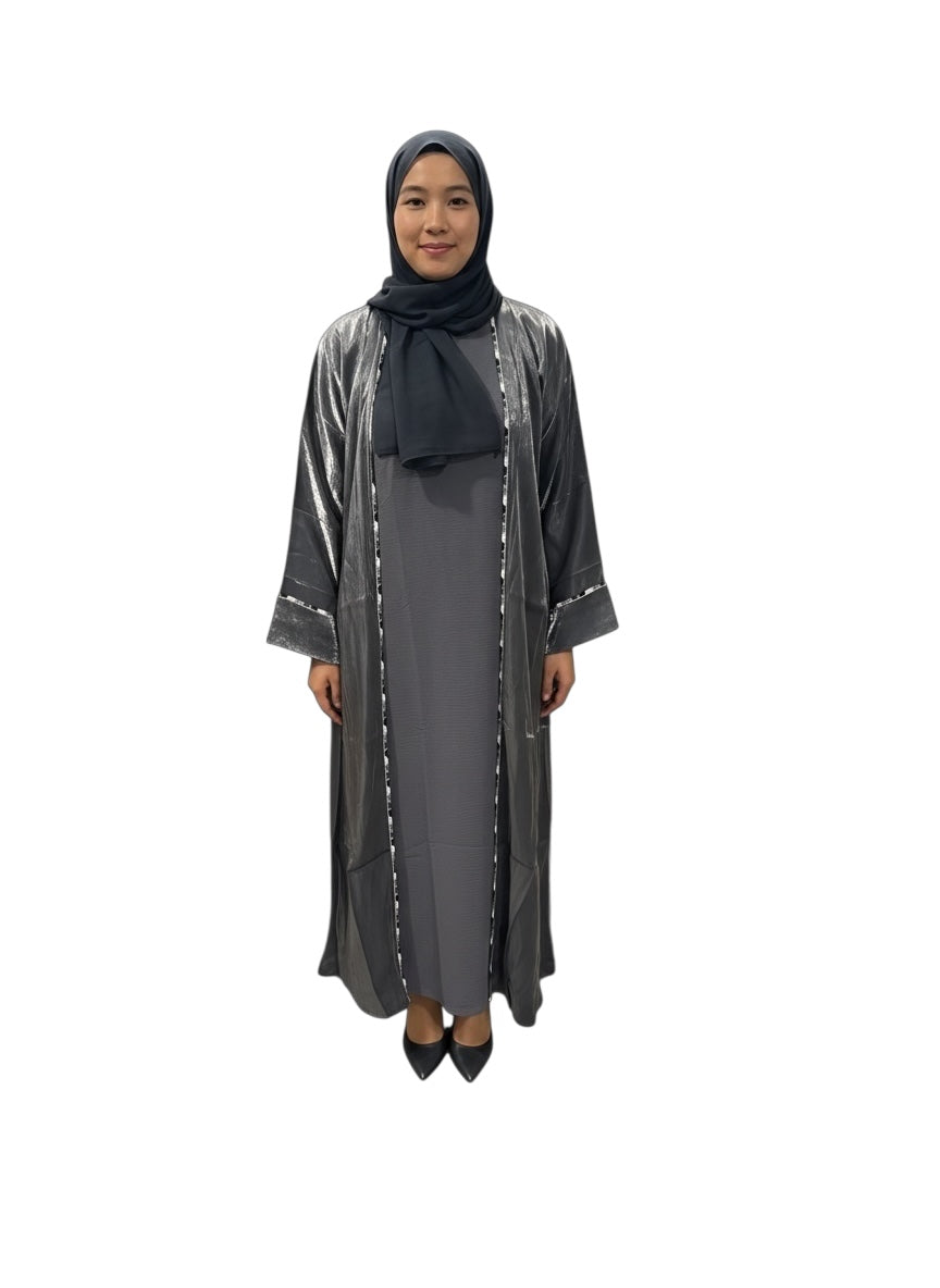 Noura Sheer Overlay Abaya