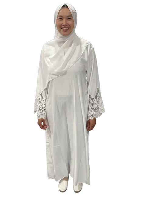 Aisha Lace Sleeve Abaya