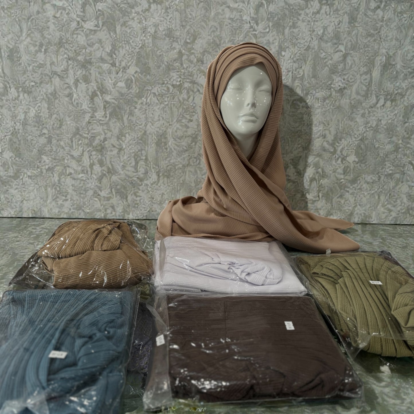 Winter Soft Ribbed Hijab