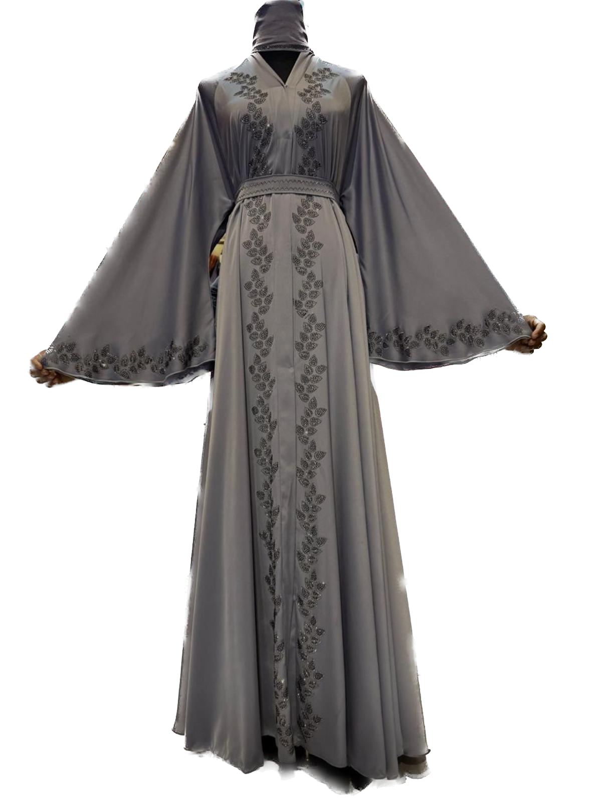 elegant gray Abaya