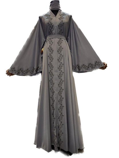 elegant gray Abaya