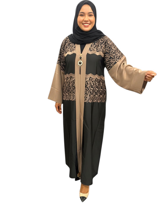 one piece abayas with belt