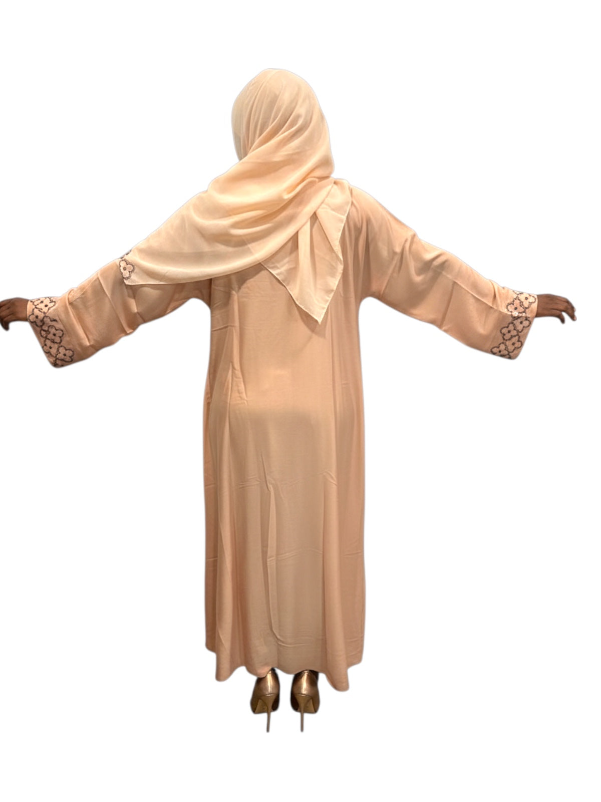 stones one piece abaya with belt