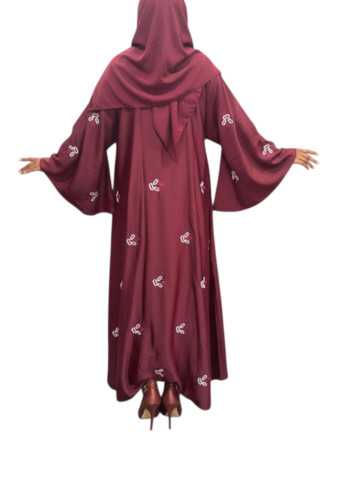 flower brodery one piece abaya
