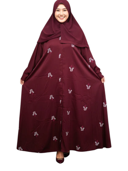 flower brodery one piece abaya