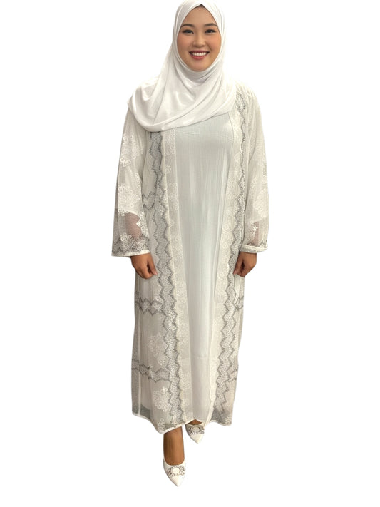 two pieces abaya