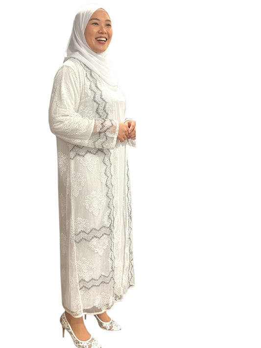 two pieces abaya