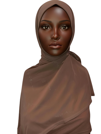Jersey Hijab with Subtle Rhinestone Accents