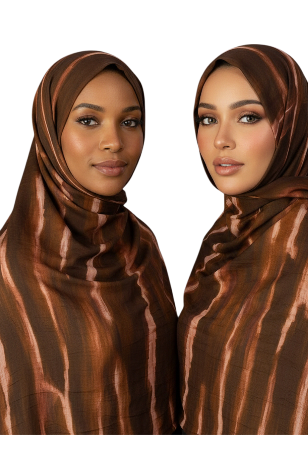 Earth-toned abstract Print Hijab from Turkey