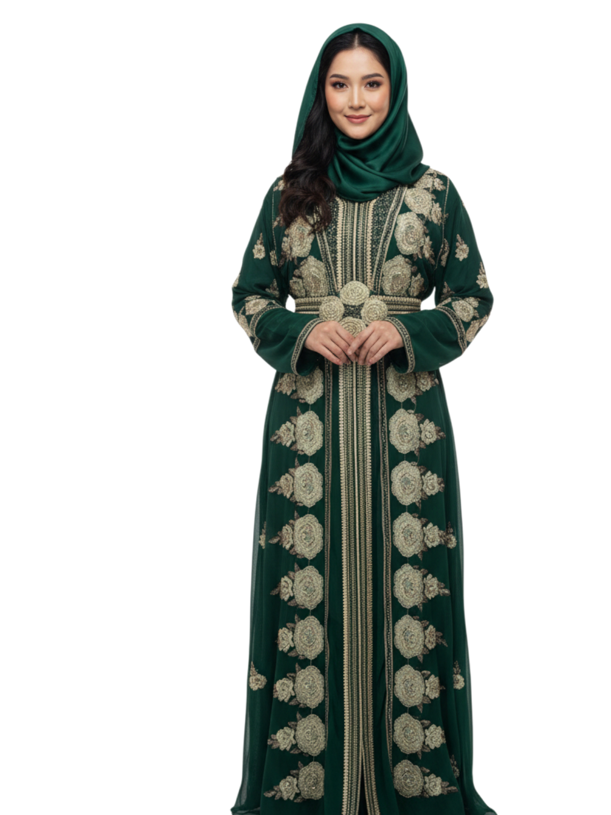 Elegant full-length kaftan dress