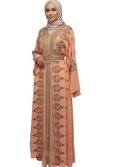 Elegant full-length kaftan dress