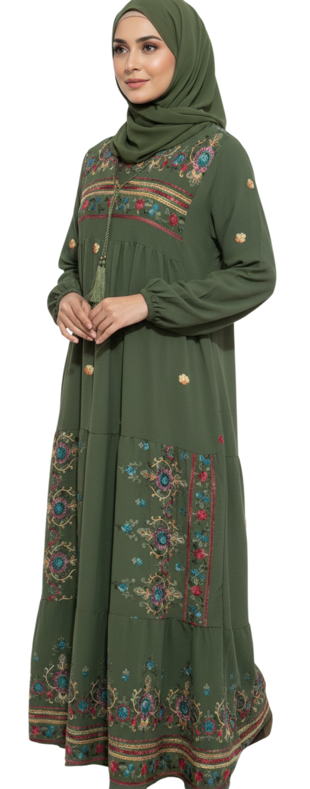 Floral Embroidered Boho Dress