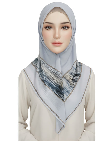 Printed Square Hijab