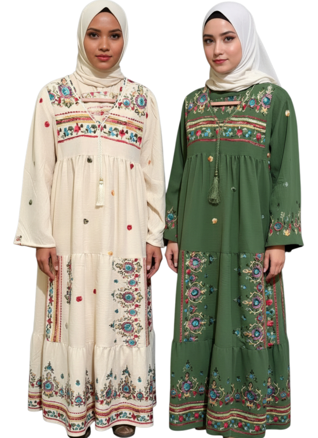 Floral Embroidered Boho Dress