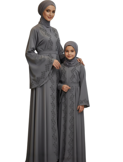 Midnight Ash Embellished Abaya