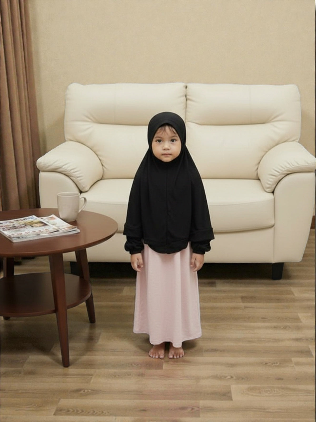 Floral -Coverage Khimar Hijab for kid age 3 to up