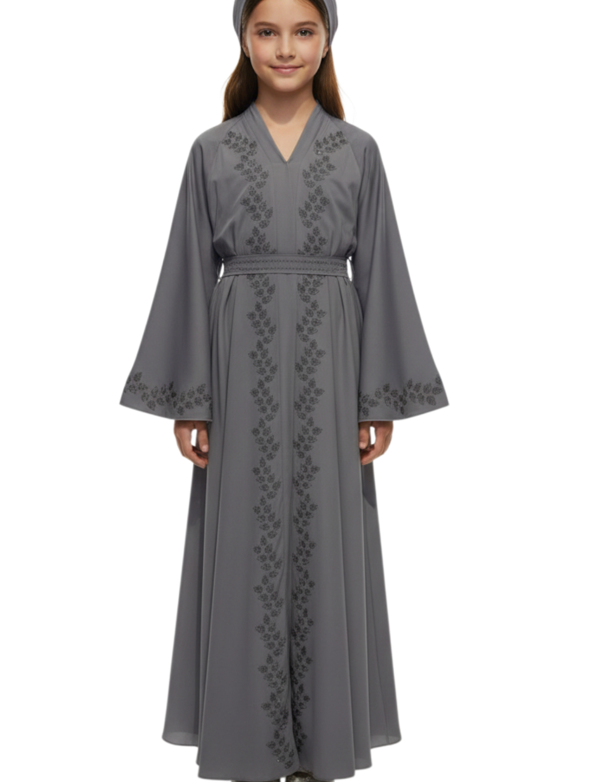 Midnight Ash Embellished Abaya