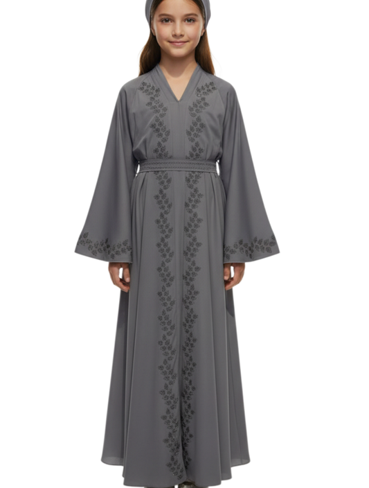 Midnight Ash Embellished Abaya