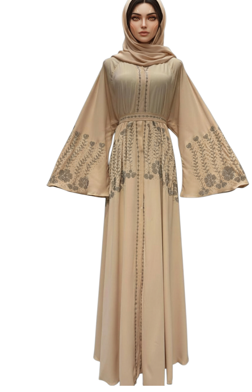 Elegant Blush pink abaya