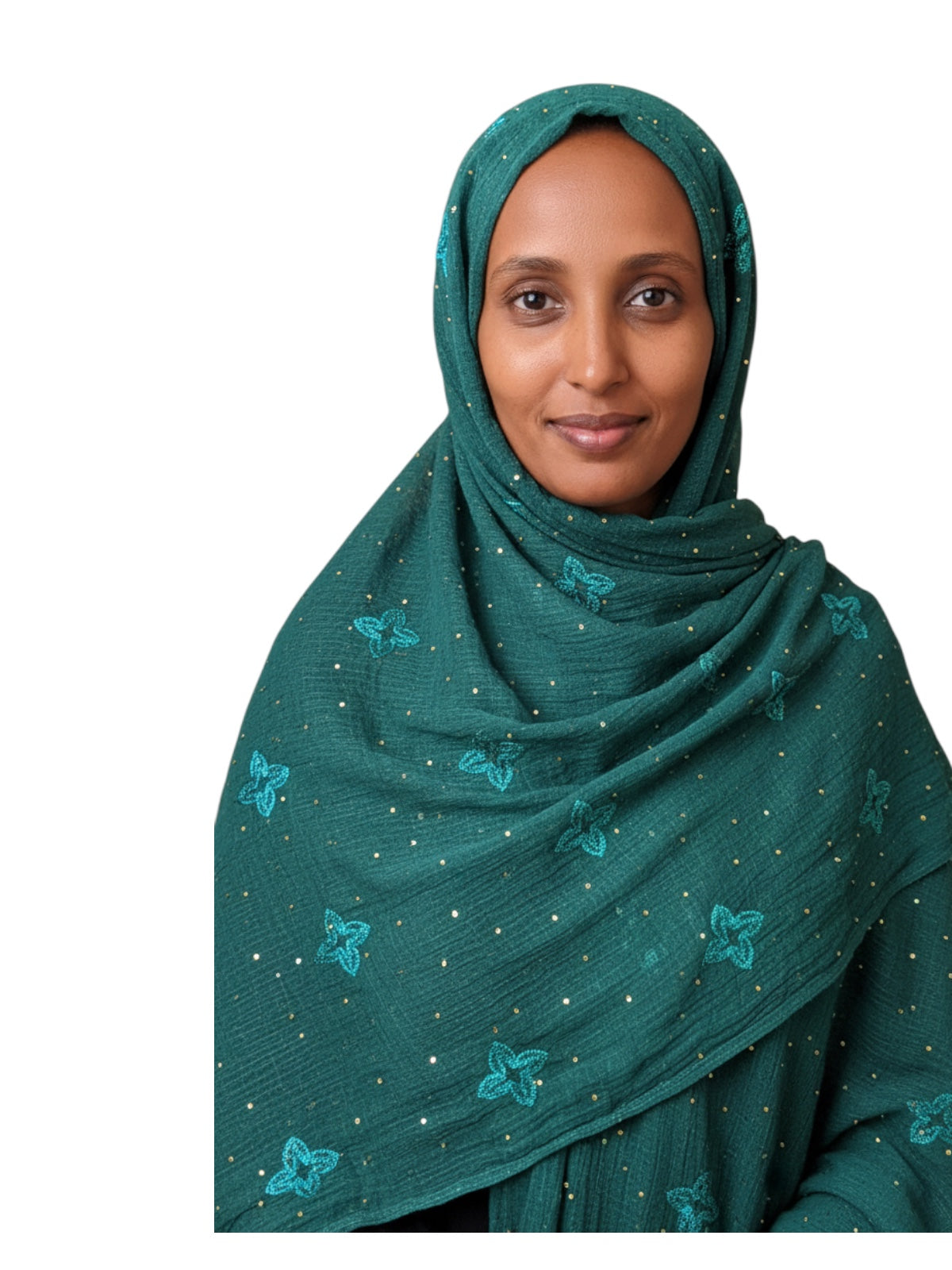 Sage Green with Butterfly Embroidery & Gold Dots