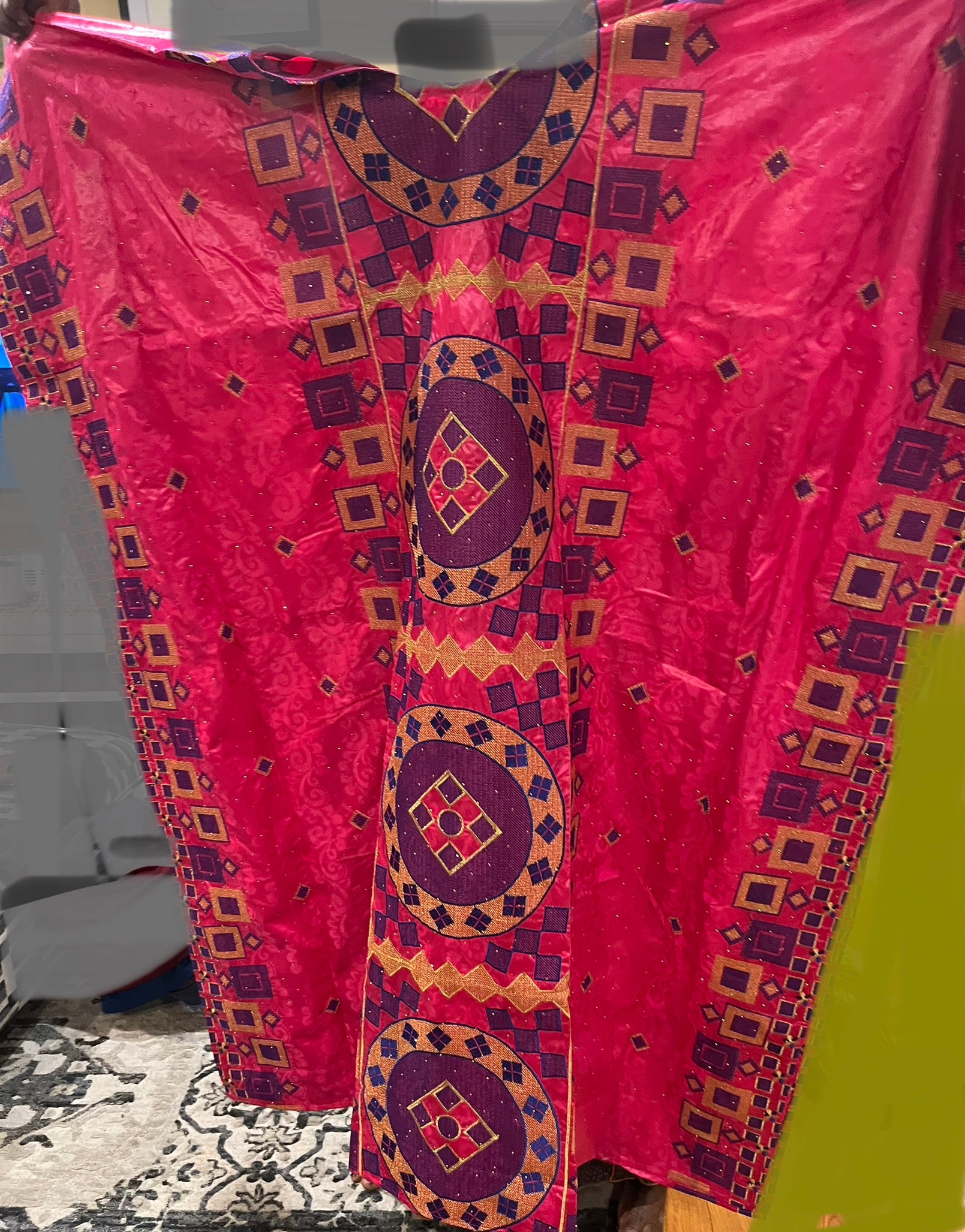 Bazin dress with scarf  only image 1