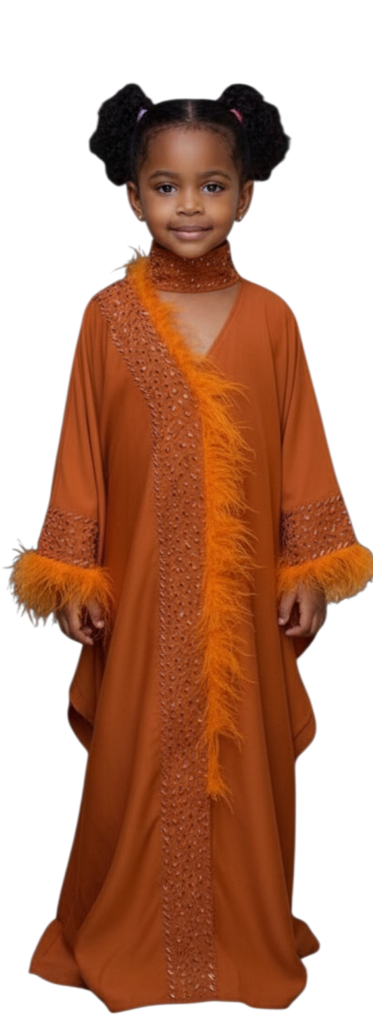 Sunset Radiance butterfly Abaya