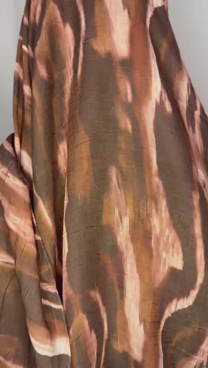 Earth-toned abstract Print Hijab from Turkey