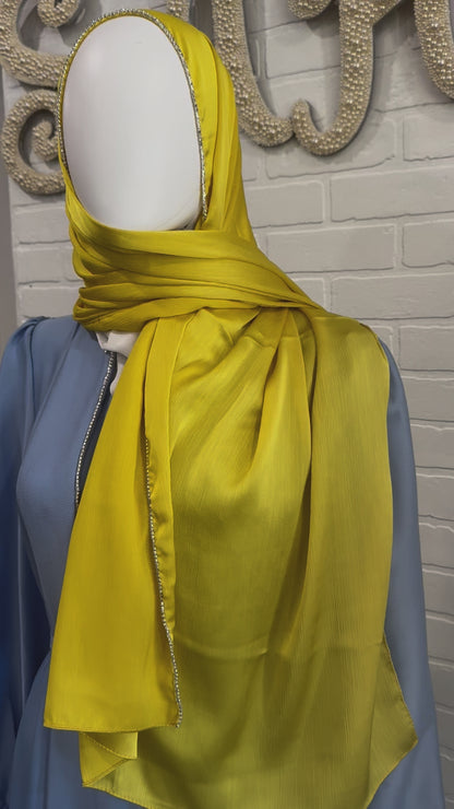 luxurious satin fabric scarves